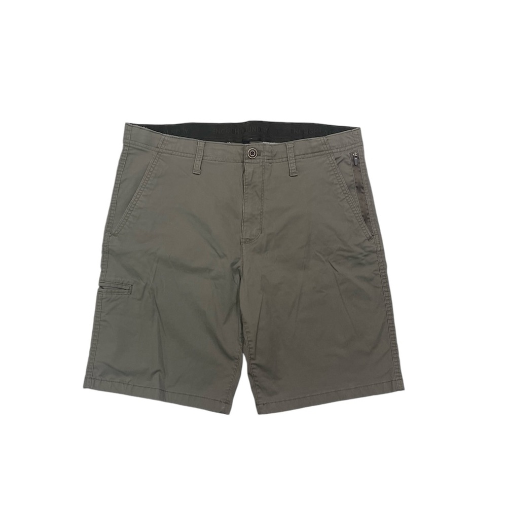 English Laundry Men’s Size 33W Flat Front Solid Gray Shorts